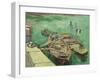 Rhonebarken, (Les Bateaux Amarrés), 1888-Vincent van Gogh-Framed Giclee Print