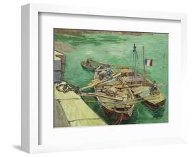 Rhonebarken, (Les Bateaux Amarrés), 1888-Vincent van Gogh-Framed Giclee Print