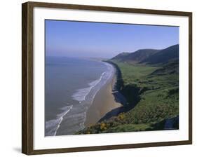 Rhossili Bay, Gower Peninsula, Glamorgan, Wales, UK, Europe-Charles Bowman-Framed Photographic Print