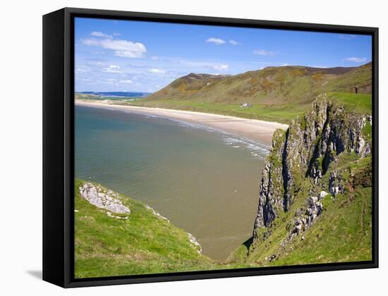 Rhossili Bay, Gower Peninsula, Wales, United Kingdom, Europe-Billy Stock-Framed Stretched Canvas