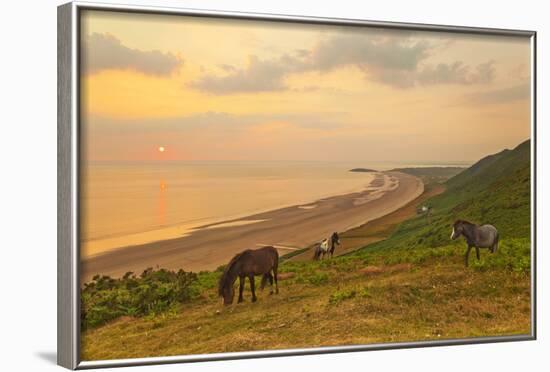 Rhossili Bay, Gower Peninsula, Wales, United Kingdom, Europe-Billy-Framed Photographic Print