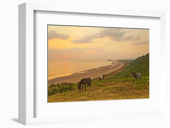 Rhossili Bay, Gower Peninsula, Wales, United Kingdom, Europe-Billy-Framed Photographic Print