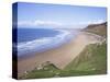 Rhossili Bay, Gower Peninsula, Wales, United Kingdom-Roy Rainford-Stretched Canvas