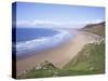 Rhossili Bay, Gower Peninsula, Wales, United Kingdom-Roy Rainford-Stretched Canvas