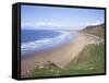 Rhossili Bay, Gower Peninsula, Wales, United Kingdom-Roy Rainford-Framed Stretched Canvas