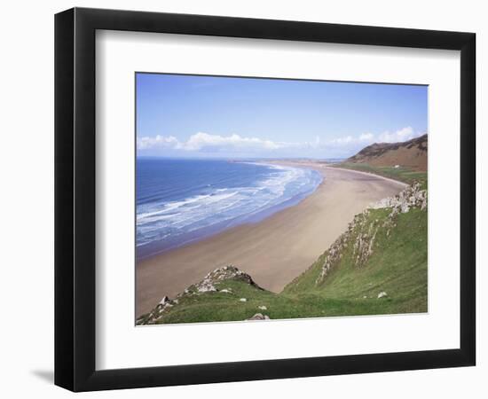 Rhossili Bay, Gower Peninsula, Wales, United Kingdom-Roy Rainford-Framed Photographic Print