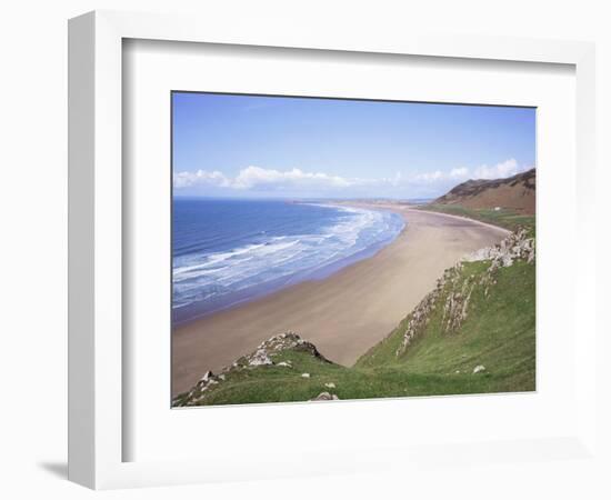 Rhossili Bay, Gower Peninsula, Wales, United Kingdom-Roy Rainford-Framed Photographic Print