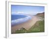 Rhossili Bay, Gower Peninsula, Wales, United Kingdom-Roy Rainford-Framed Photographic Print