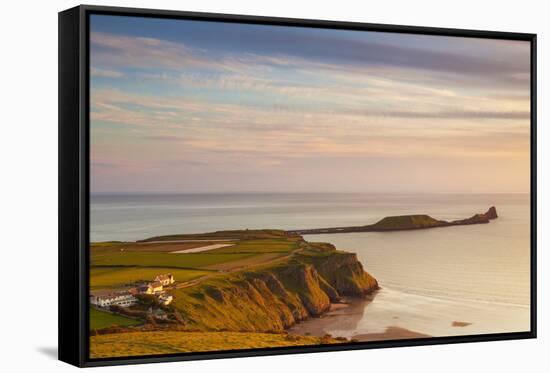 Rhossili Bay, Worms End, Gower Peninsula, Wales, United Kingdom, Europe-Billy-Framed Stretched Canvas