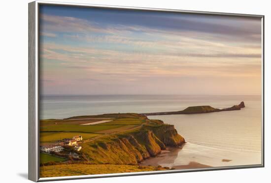 Rhossili Bay, Worms End, Gower Peninsula, Wales, United Kingdom, Europe-Billy-Framed Photographic Print