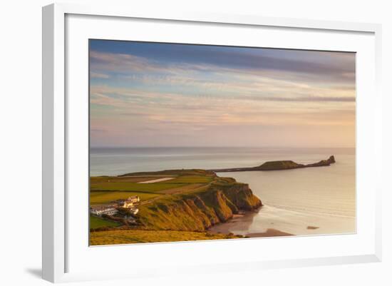 Rhossili Bay, Worms End, Gower Peninsula, Wales, United Kingdom, Europe-Billy-Framed Photographic Print