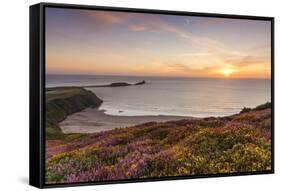 Rhossili Bay, Worms End, Gower Peninsula, Wales, United Kingdom, Europe-Billy-Framed Stretched Canvas