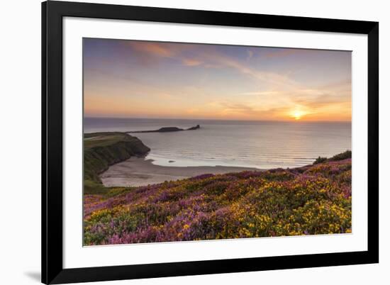 Rhossili Bay, Worms End, Gower Peninsula, Wales, United Kingdom, Europe-Billy-Framed Photographic Print