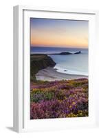 Rhossili Bay, Worms End, Gower Peninsula, Wales, United Kingdom, Europe-Billy-Framed Photographic Print