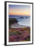 Rhossili Bay, Worms End, Gower Peninsula, Wales, United Kingdom, Europe-Billy-Framed Photographic Print