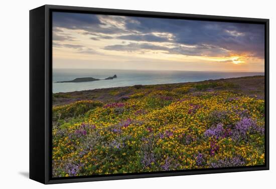 Rhossili Bay, Worms End, Gower Peninsula, Wales, United Kingdom, Europe-Billy-Framed Stretched Canvas