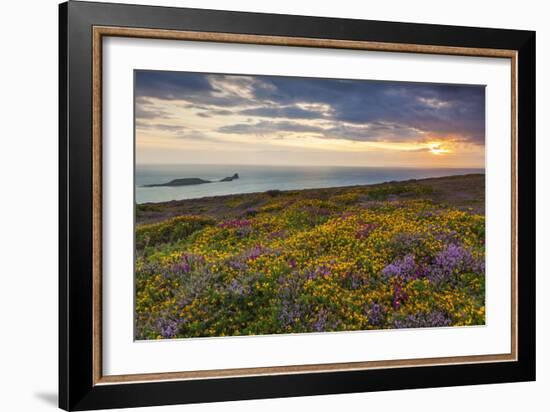 Rhossili Bay, Worms End, Gower Peninsula, Wales, United Kingdom, Europe-Billy-Framed Photographic Print