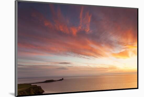 Rhossili Bay, Worms End, Gower Peninsula, Wales, United Kingdom, Europe-Billy Stock-Mounted Photographic Print