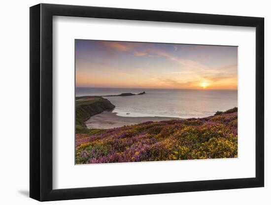 Rhossili Bay, Worms End, Gower Peninsula, Wales, United Kingdom, Europe-Billy-Framed Photographic Print