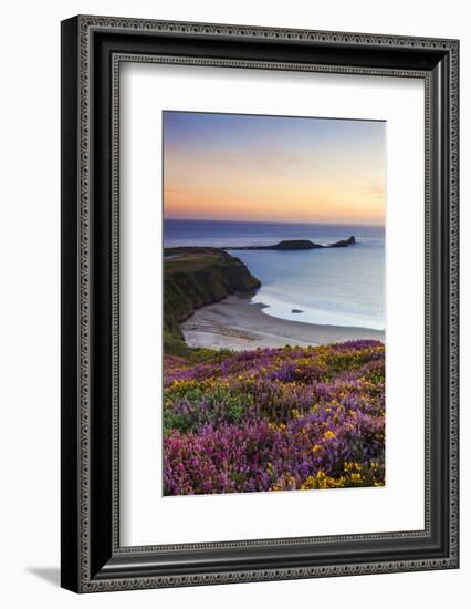 Rhossili Bay, Worms End, Gower Peninsula, Wales, United Kingdom, Europe-Billy-Framed Photographic Print