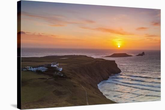 Rhossili Bay, Worms End, Gower, Wales, United Kingdom, Europe-Billy-Stretched Canvas