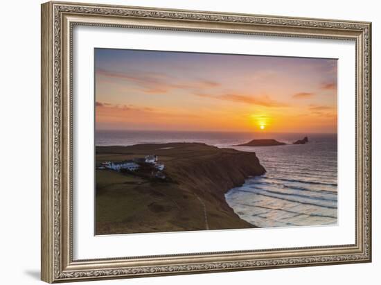 Rhossili Bay, Worms End, Gower, Wales, United Kingdom, Europe-Billy-Framed Photographic Print