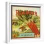 Rhubarb Fruit Label-null-Framed Giclee Print