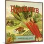 Rhubarb Fruit Label-null-Mounted Giclee Print