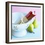 Rhubarb in a Colander, Pears Beside It-Dave King-Framed Photographic Print