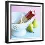 Rhubarb in a Colander, Pears Beside It-Dave King-Framed Photographic Print