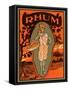 Rhum, Caribbean Woodcut-null-Framed Stretched Canvas