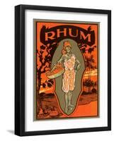 Rhum, Caribbean Woodcut-null-Framed Art Print