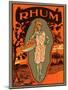 Rhum, Caribbean Woodcut-null-Mounted Art Print