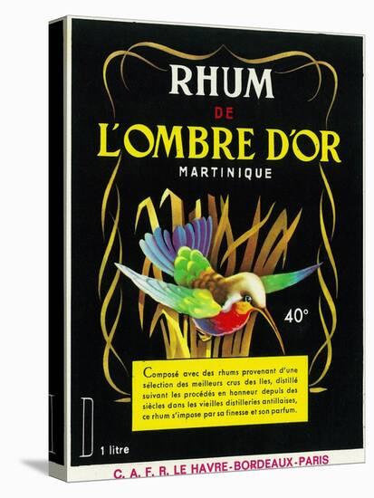Rhum de Lombre d'Or Martinique Brand Rum Label-Lantern Press-Stretched Canvas