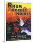 Rhum des Roches Noires Brand Rum Label-Lantern Press-Framed Art Print