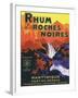 Rhum des Roches Noires Brand Rum Label-Lantern Press-Framed Art Print