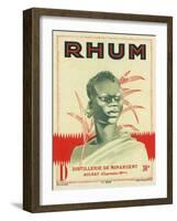 Rhum Distillerie de Minargent Brand Rum Label-Lantern Press-Framed Art Print