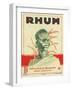 Rhum Distillerie de Minargent Brand Rum Label-Lantern Press-Framed Art Print