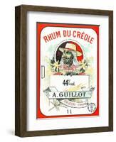 Rhum du Creole Brand Rum Label-Lantern Press-Framed Art Print