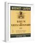 Rhum du Vieux Grognard Bedhet-Lafon Brand Rum Label-Lantern Press-Framed Art Print