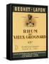 Rhum du Vieux Grognard Bedhet-Lafon Brand Rum Label-Lantern Press-Framed Stretched Canvas