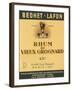 Rhum du Vieux Grognard Bedhet-Lafon Brand Rum Label-Lantern Press-Framed Art Print