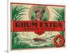 Rhum Extra Grand Arome Brand Rum Label-Lantern Press-Framed Art Print