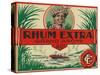 Rhum Extra Grand Arome Brand Rum Label-Lantern Press-Stretched Canvas