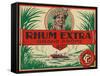 Rhum Extra Grand Arome Brand Rum Label-Lantern Press-Framed Stretched Canvas