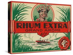 Rhum Extra Grand Arome Brand Rum Label-Lantern Press-Stretched Canvas