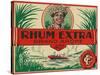 Rhum Extra Grand Arome Brand Rum Label-Lantern Press-Stretched Canvas