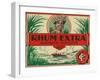 Rhum Extra Grand Arome Brand Rum Label-Lantern Press-Framed Art Print