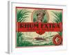 Rhum Extra Grand Arome Brand Rum Label-Lantern Press-Framed Art Print