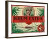 Rhum Extra Grand Arome Brand Rum Label-Lantern Press-Framed Art Print